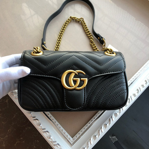 Gucci bag GG Marmont series chain with mini shoulder back bag 446744  leather-347050c2